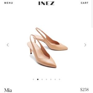 Hardly worn Inez Mia Slingback heels in Almond Nappa